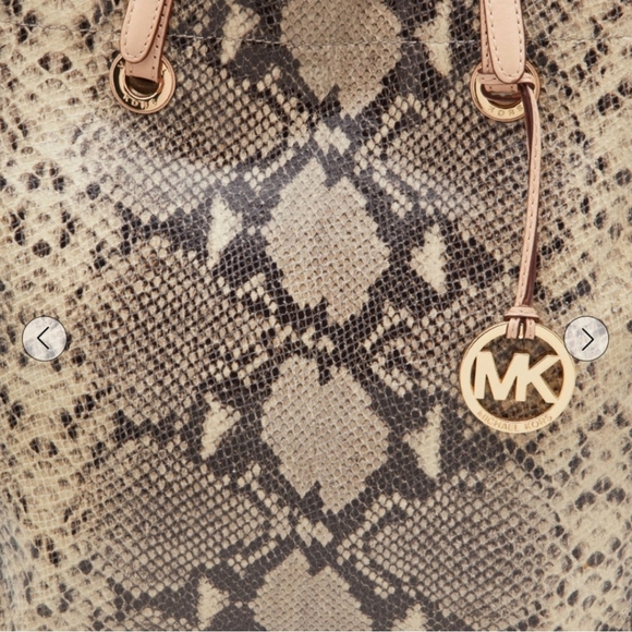 Michael Kors Embossed Snakeskin Tote EUC - Picture 2 of 11